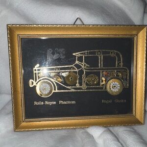 Rare Collectible: Regal Clocks Authenticated Vintage Watch Part Car Art 5"x6.5"